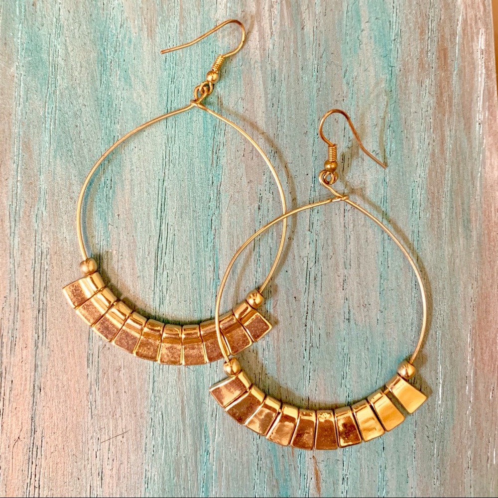 Gold drop earrings